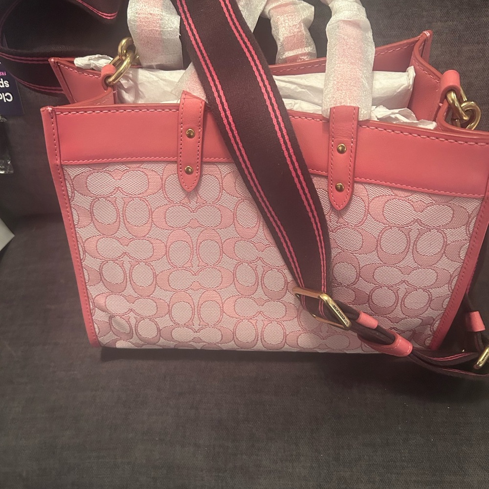 Coach Pink Signature Tote Bag